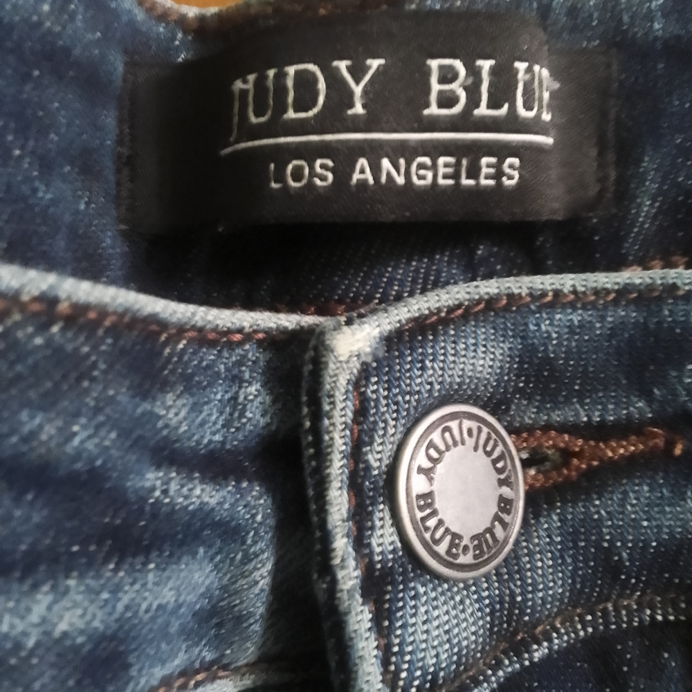Distressed Dark Blue‎ Judy Blue High Rise Skinny Fit Jeans Size 15/32 - Picture 11 of 16